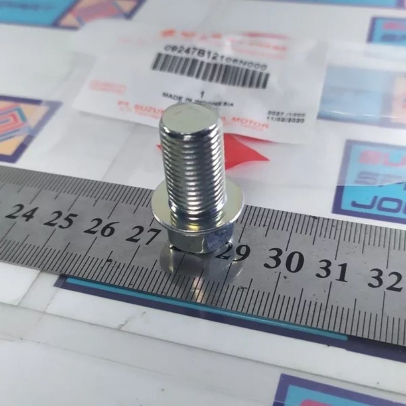 Suzuki Parts 09247B12106N000 Baut Tap Oli Mesin Suzuki Satria FU 150 Karbu Ori