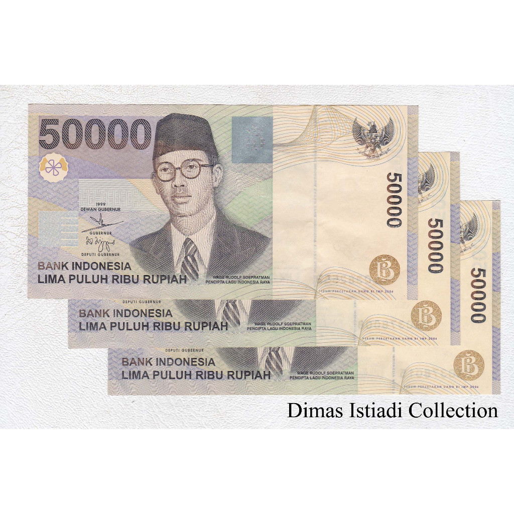 Uang Kuno 50000 Rupiah 1999 WR. Supratman