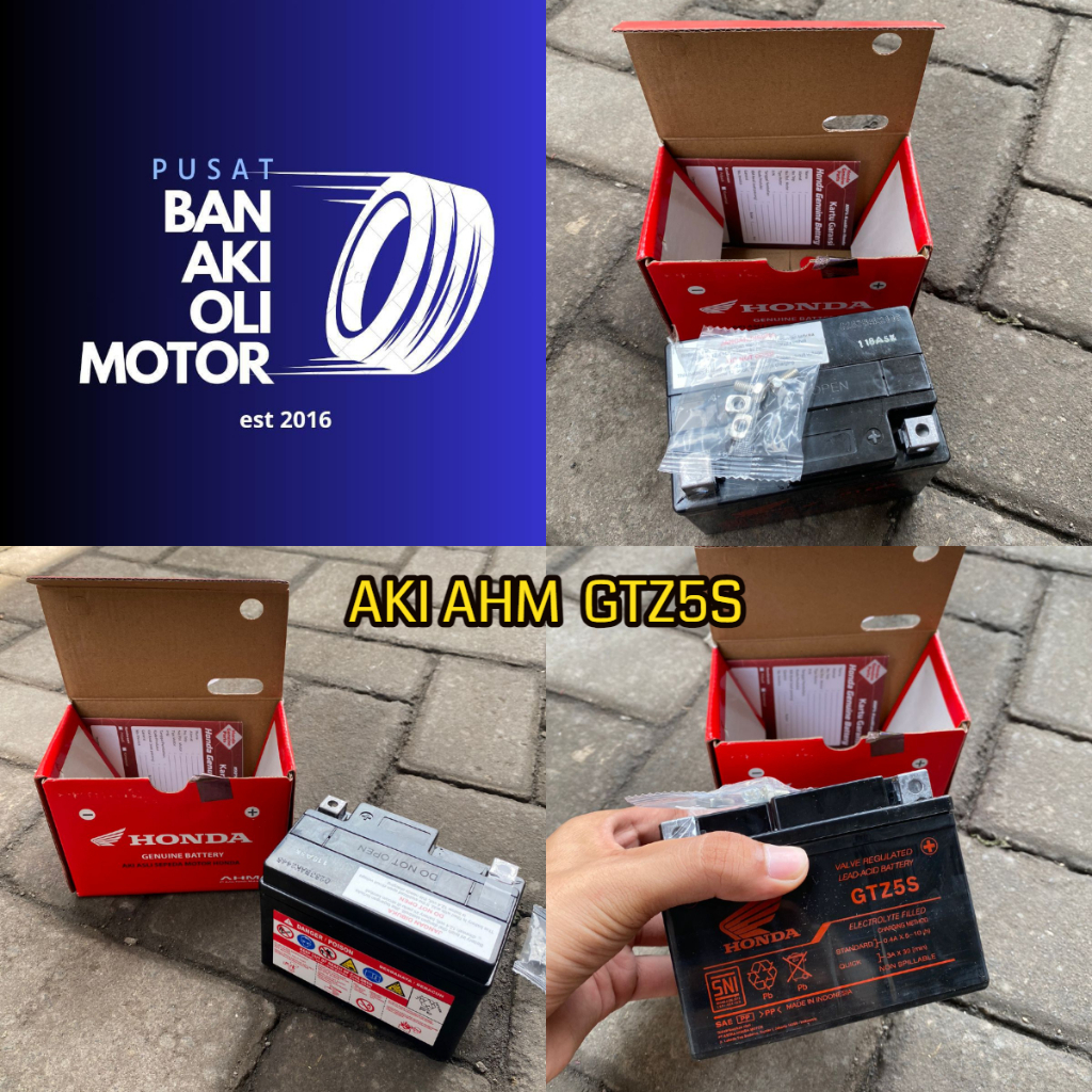 AKI AHM GTZ5S //AKI MOTOR BEAT FI VARIOSCOOPY 110 125 GTZ5S HONDA  AHM