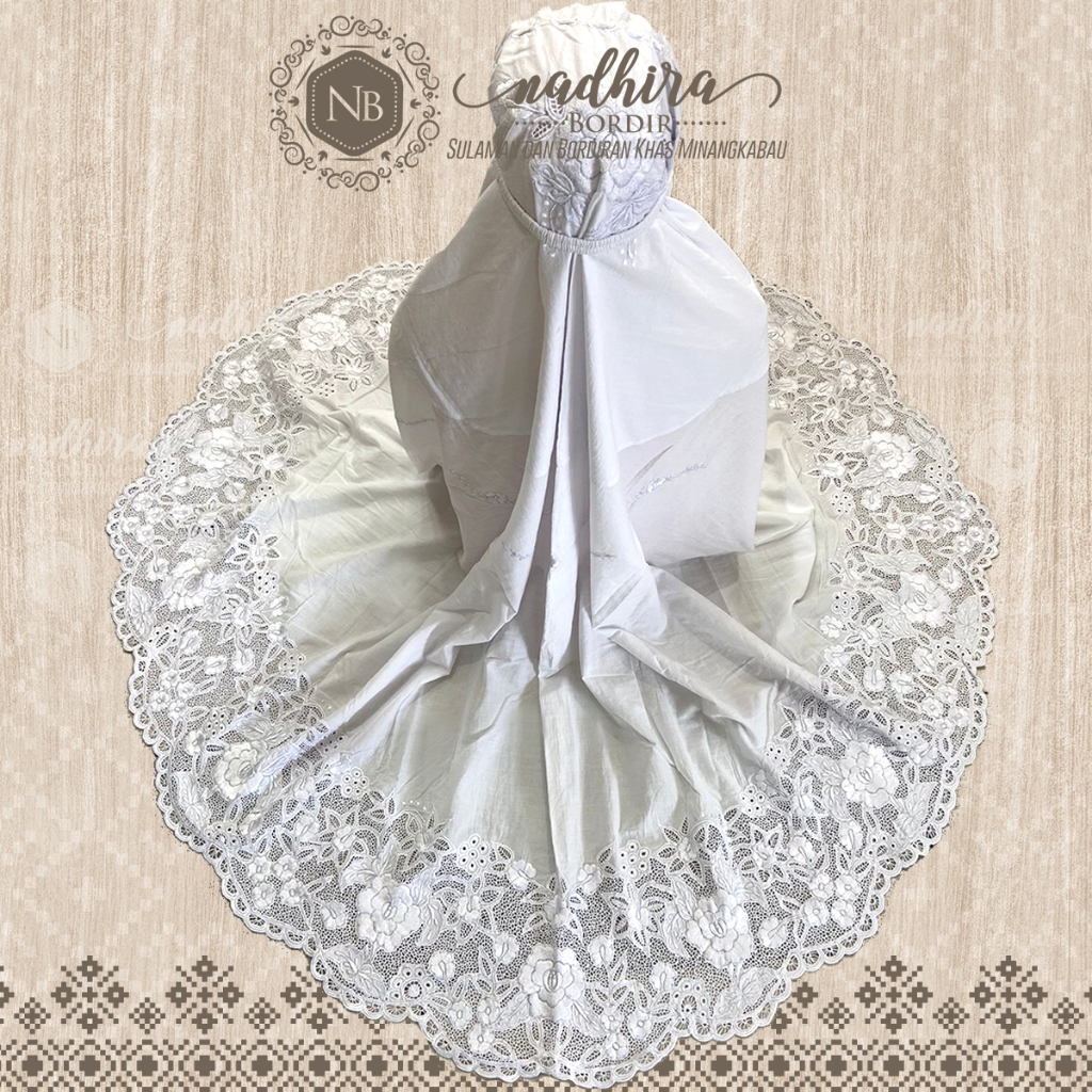 MUKENA KERANCANG KATUN PARIS / MUKENA KERANCANG PADANG / MUKENA KERANCANG / MUKENA KERANCANG BUKITTI