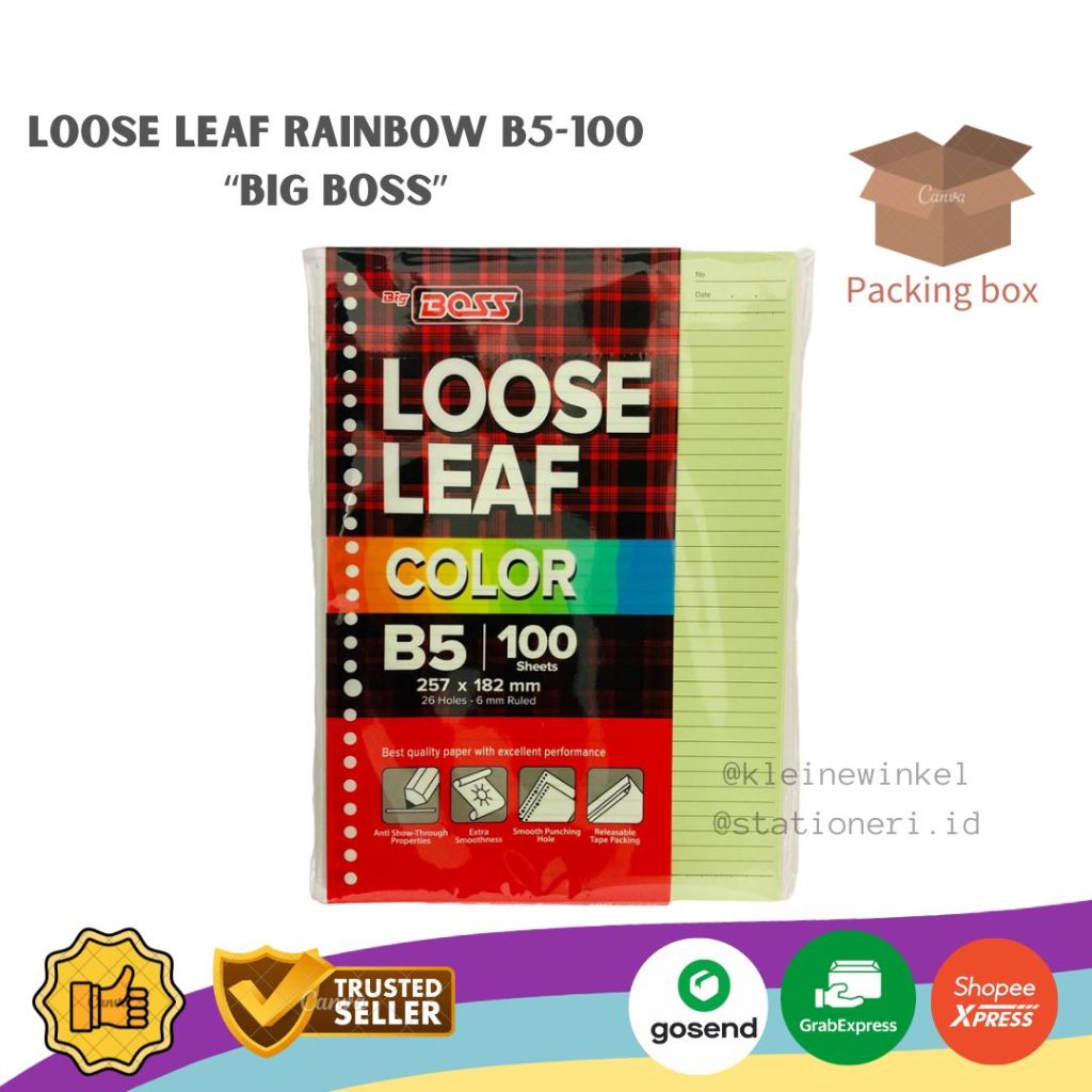 

Loose Leaf/Isi Binder B5-100 Rainbow BigBoss [ 1 PACK ]