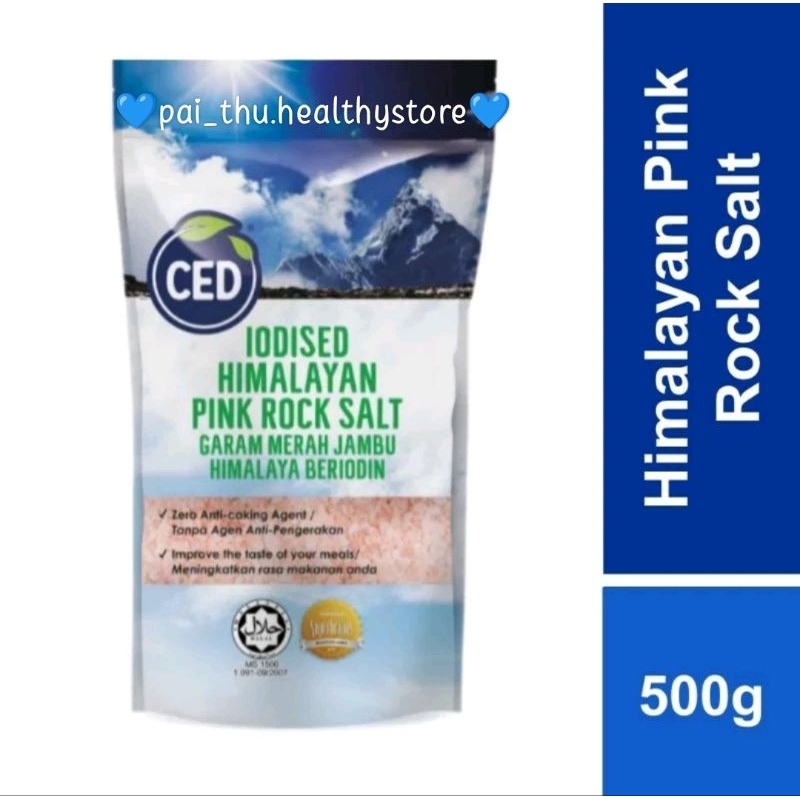 

CED Himalayan Pink Rock Salt HALAL- Garam Himalaya ORI CED Organic@500gr