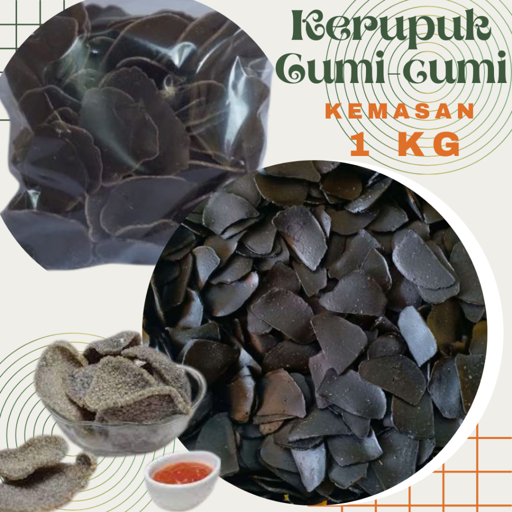 

KERUPUK IKAN CUMI HITAM 1 kg asli Juwana