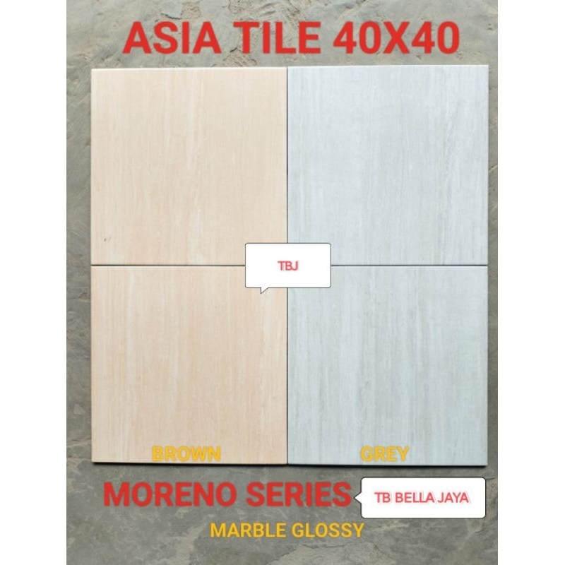 Keramik Lantai Licin Asia Tile Moreno Series Ukuran 4040