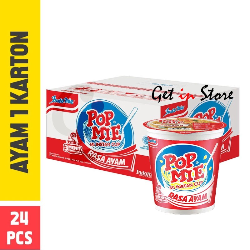 

Pop Mie 1 Dus Mie Instan Cup Rasa Ayam Isi 24 Pcs