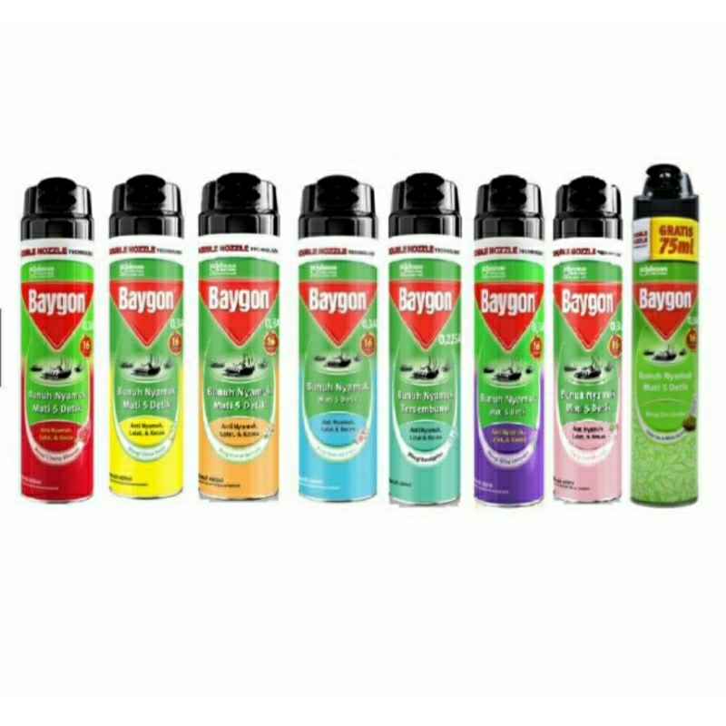 Baygon Aerosol Semprot 600 + 75 Ml