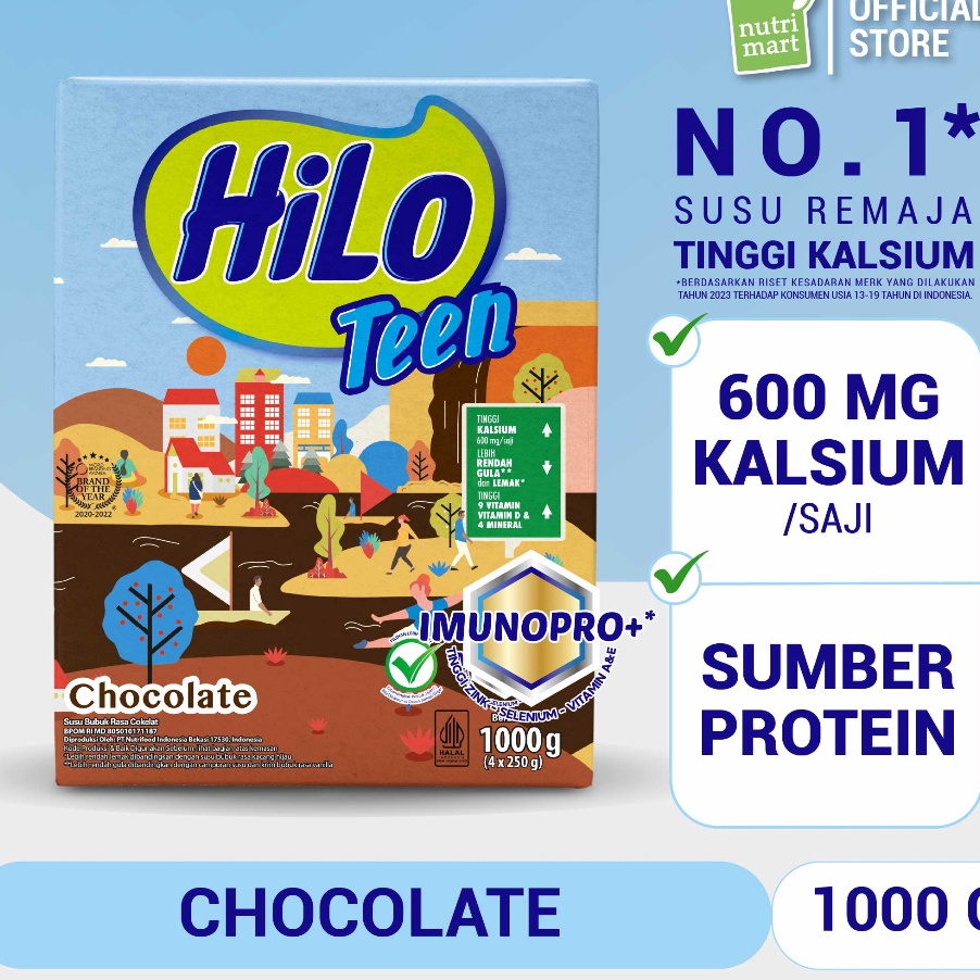 

Kode SDZ810 HiLo Teen Chocolate 1000 gram - Susu Tinggi Kalsium