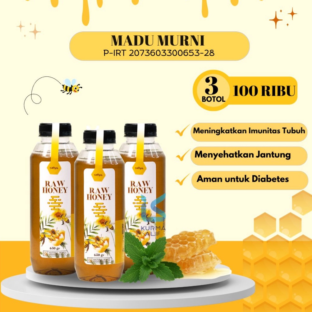 

80 [3 BOTOL] Madu Murni Asli Raw Honey Multiflora Paling Popular