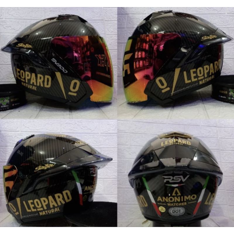 HELM RSV SV300 MOTIF CARBON PAKET GANTENG