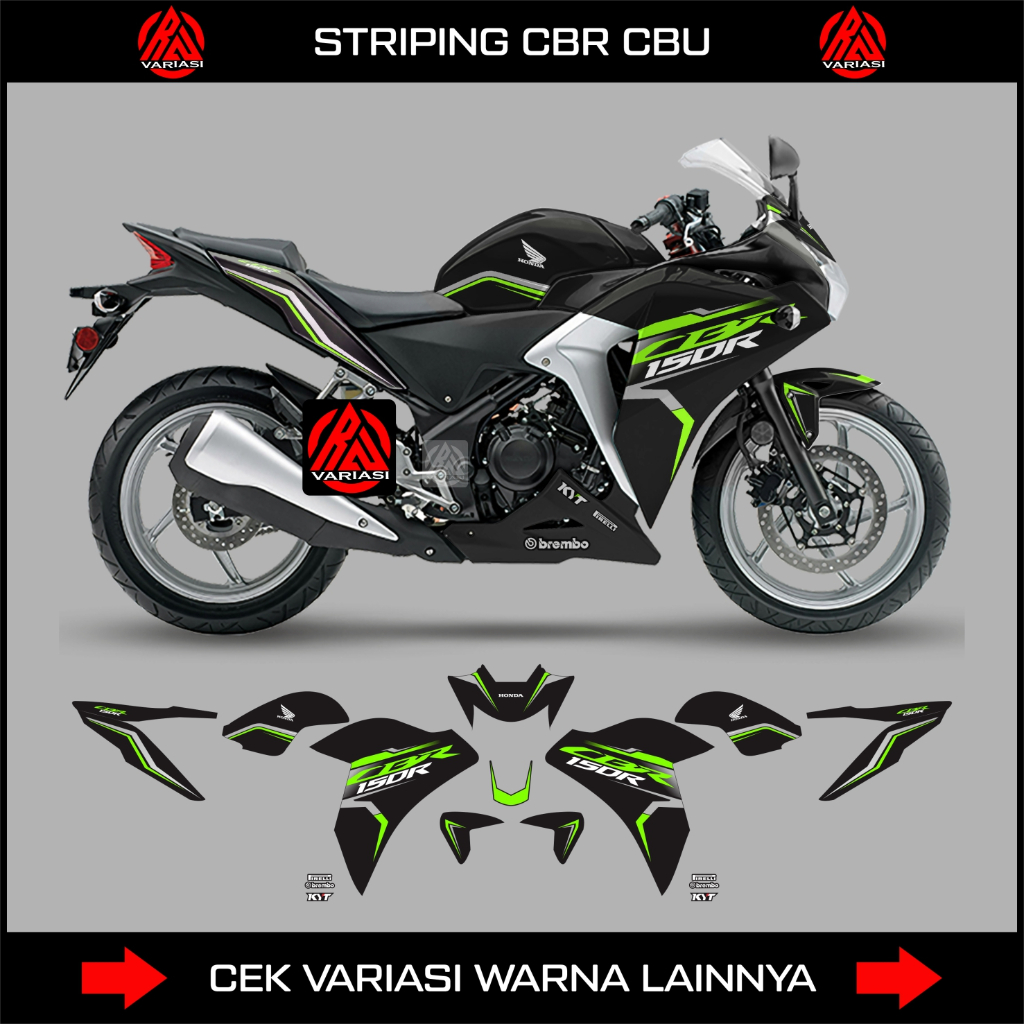 DECAL STRIPING HONDA CBR 150 CBU / STICKER CBR CBU 150 OLD RAIBOW PELANGI