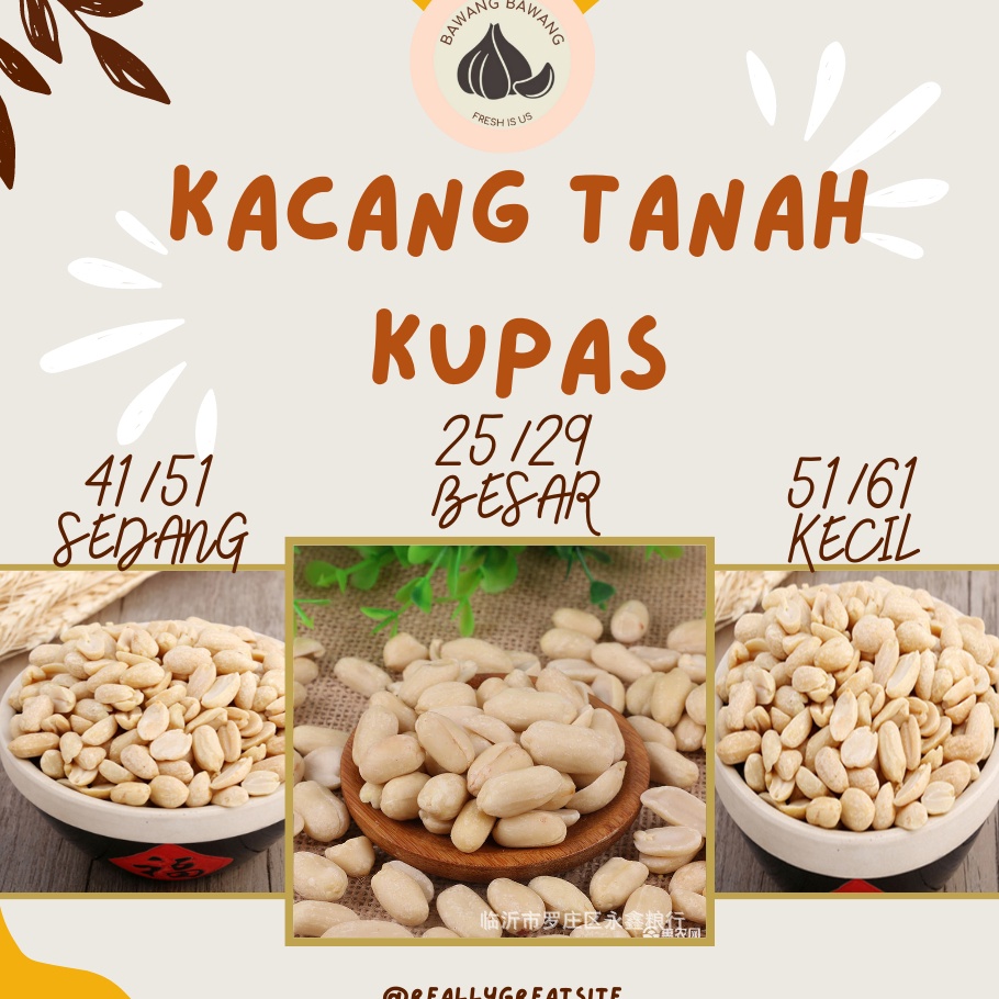 

Kode YTT169 Kacang Tanah Kupas Bersih Import 1 KG kualitas premium HSD