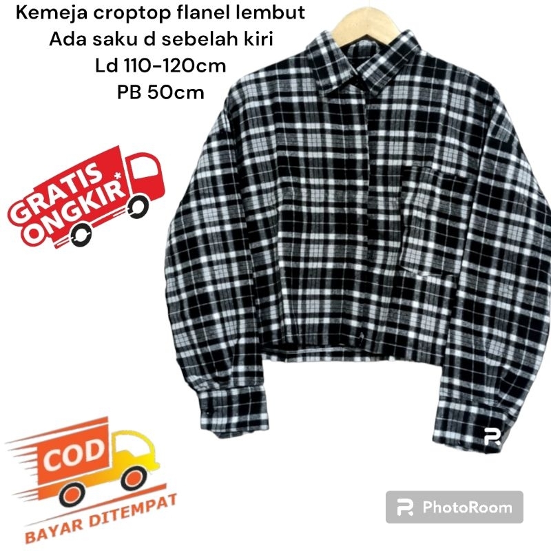 KEMEJA WANITA // KEMEJA CROPTOP WANITA // KEMEJA STYLE KOREA // KEMEJA KOTAK KOTAK WANITA // KEMEJA 