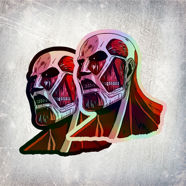 

STICKER HOLOGRAM ANIME COLOSSAL TITAN ATTACK ON TITAN (SHINGEKI NO KYOJIN)