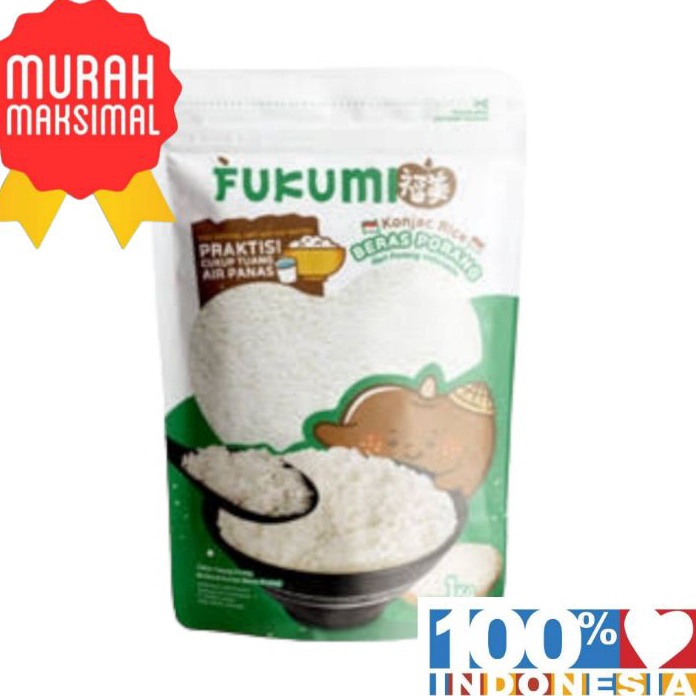 

KODE OKT348 Fukumi Beras Porang Pouch 1KG Diabtx n Diet Friendly