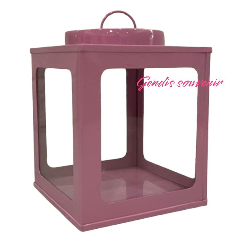 Jaman Now.. Size M KALENG KRUPUK MINI KACA 4SISI /KALENG KERUPUK MINI /TOPLES JADUL /HOMEDECOR 05N