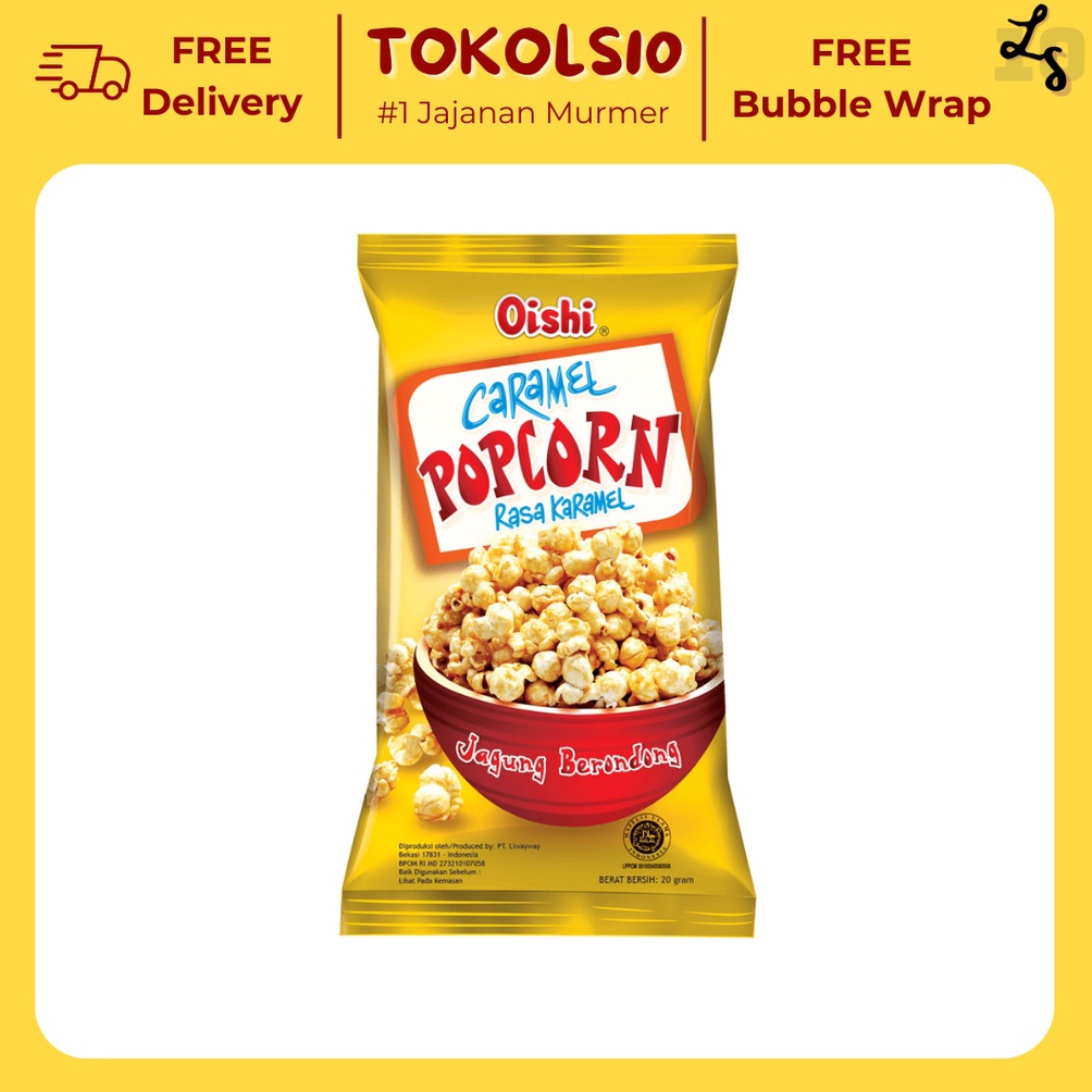 

Oishi Popcorn Caramel/Coklat/Keju 1 Renceng Isi 10 pcs @20gr Terkini ̿