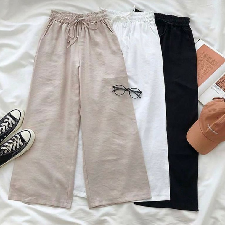 Terlaris.. WIDI KULOT PANTS //KULOT SERUT LINEN RAMI