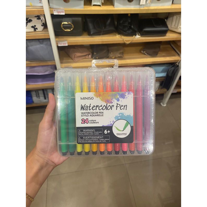 

Miniso Watercolor Pens Set with Soft Tip - 24 Colors