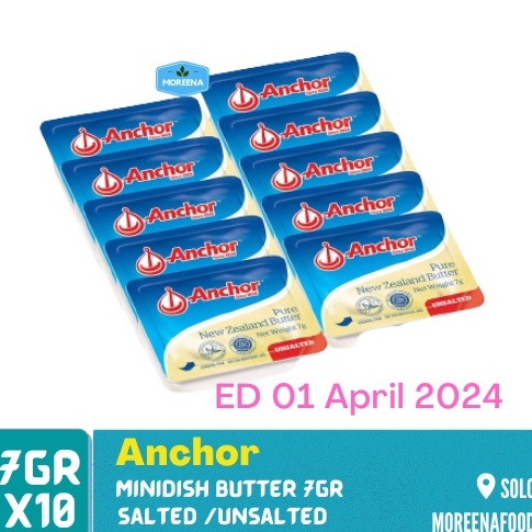 

Terkini ANCHOR BUTTER 10pcs x 7gr MPASI SALTED/UNSALTED 5352