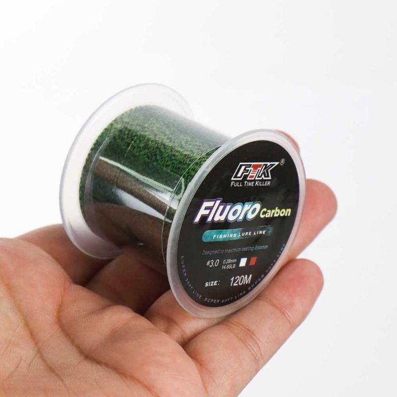 120M Benang Senar Pancing FTK Invisible Fluorocarbon