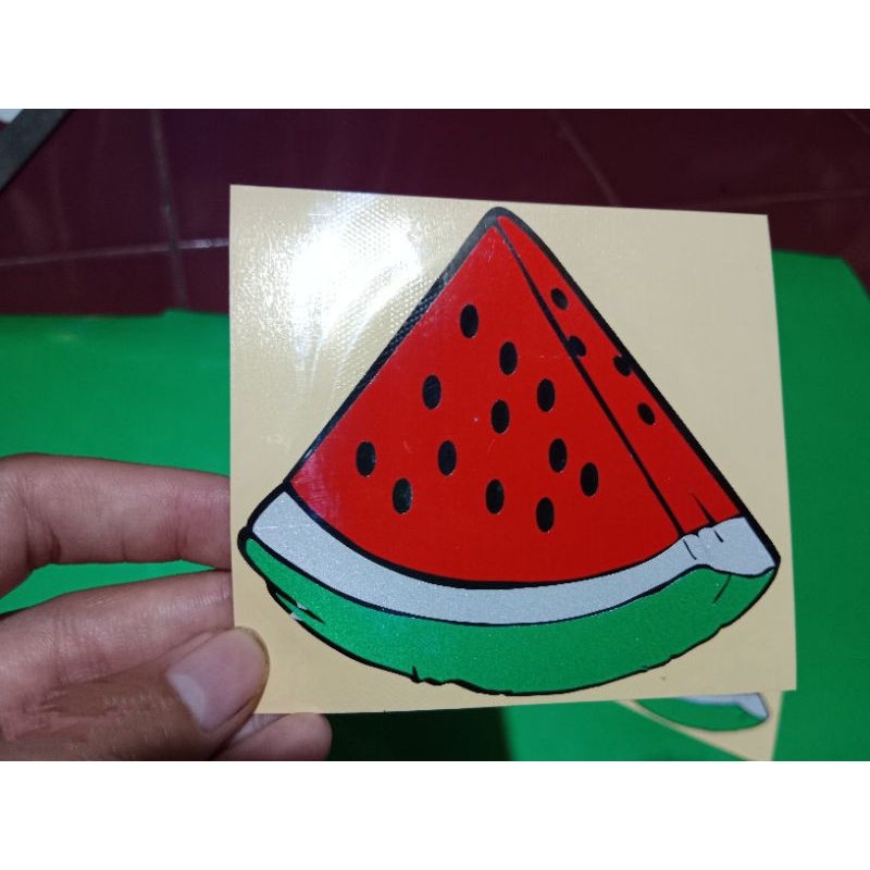

stiker cutting logo timbul semangka