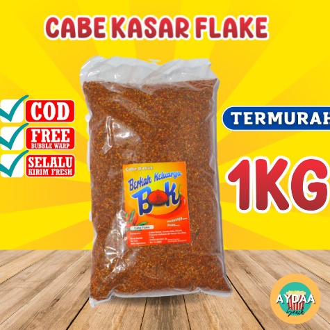

90 CABE BUBUK KASAR FLAKE KERING PEDAS 1KG CHILLI FLAKES BUBUK CABE PEDAS 5243