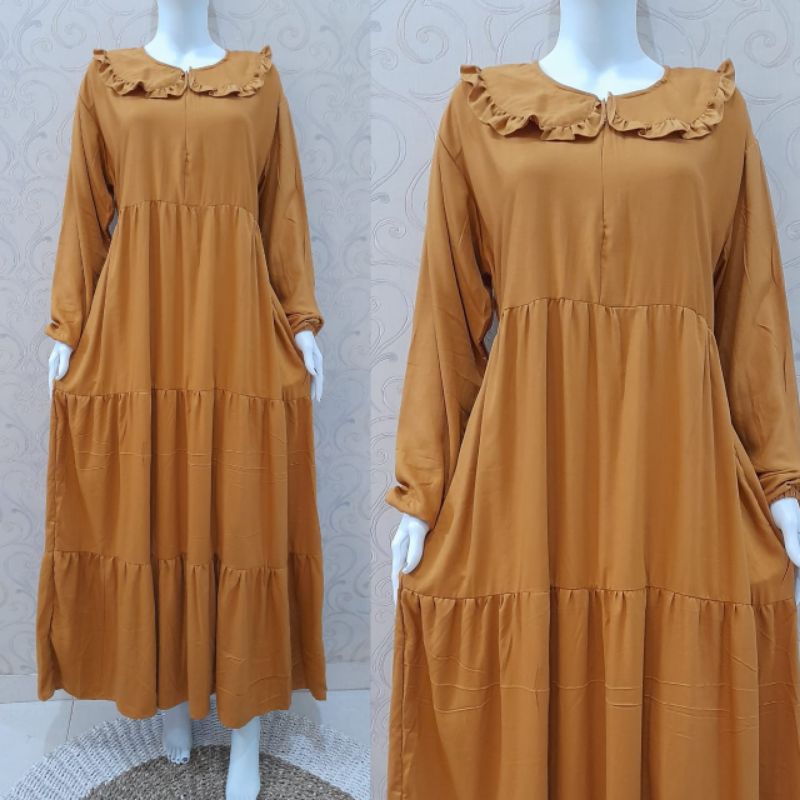 rose maxy gamis twill jumbo krah Korea susun 3