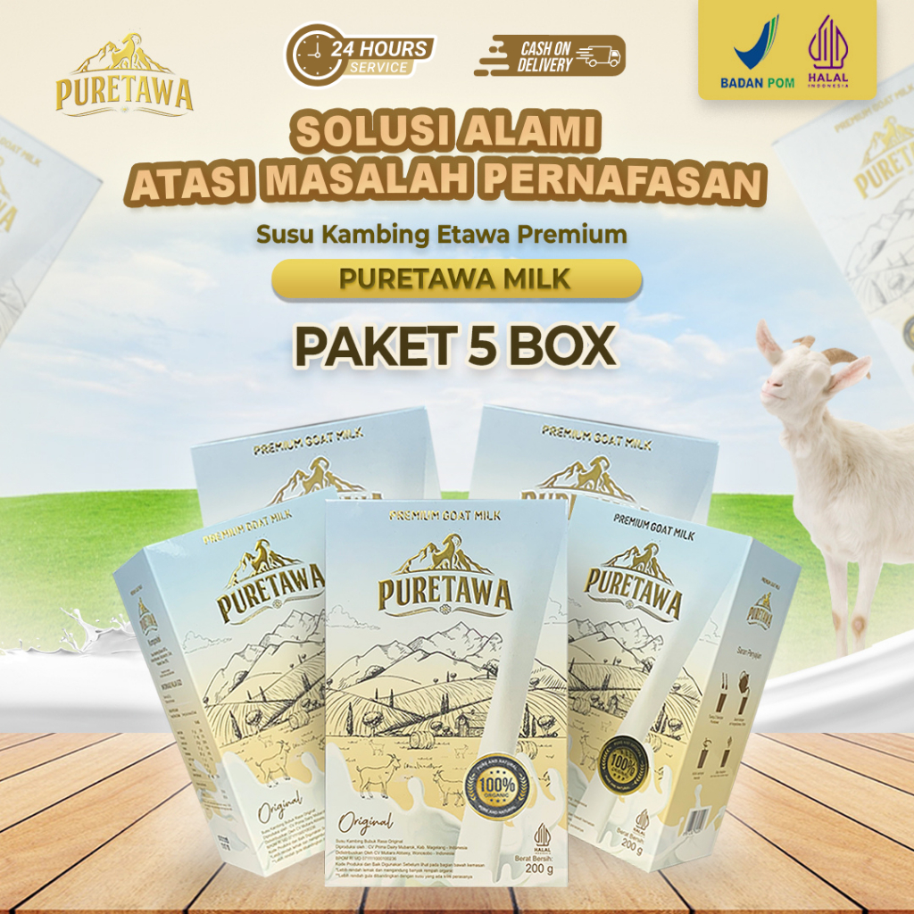 

[Smart Saving 5 Box] PURETAWA - Premium Goat Milk | Building Healthier Communities - Halal BPOM