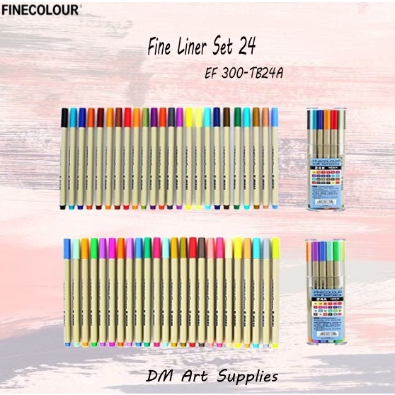 

Sketch Liner Finecolour Set 24 A/B Colours Pen 0.3mm