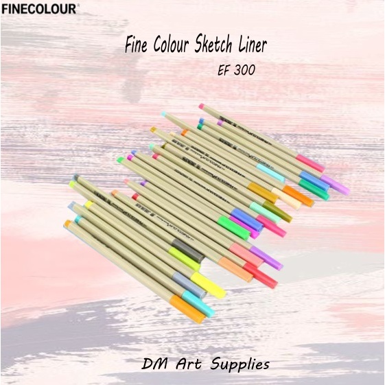 

Sketch Liner Pen Art Finecolour Pena Kuas Warna 48 Variant Satuan