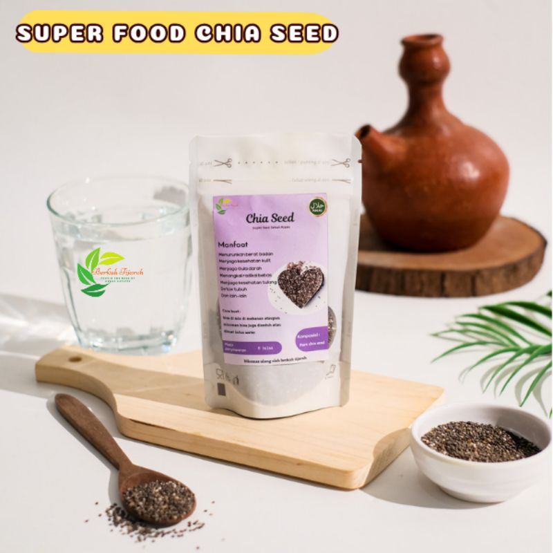 

Chia Seed Hitam Organik Super Food JSR Teh Diet Pelangsing penurun berat badan 100gr