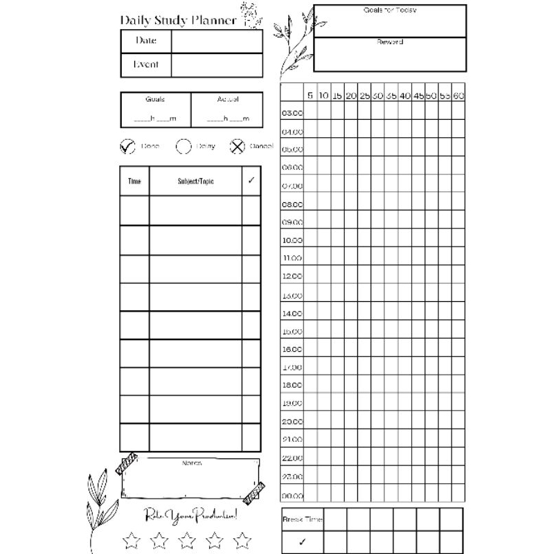 

Study Planner Loose Leaf| Planner Produktif | Jadwal tugas | Jadwal Pelajaran| Jadwal belajar