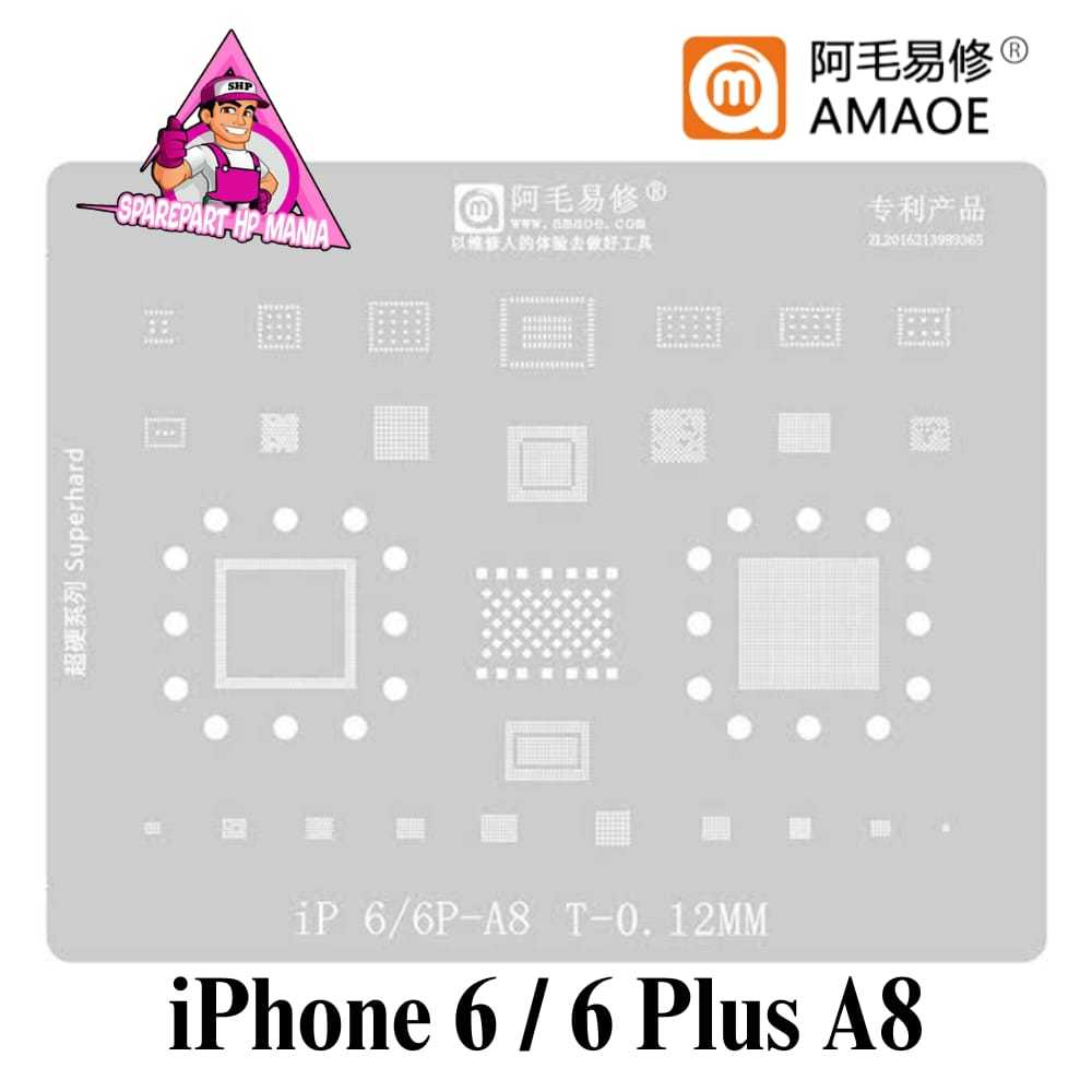 PLAT AMAOE CETAKAN BGA IC CPU A8 IPHONE 6 / 6 PLUS ORIGINAL