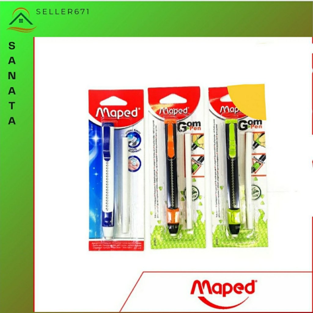 

Penghapus GOM Pen Maped + Refill - Orange