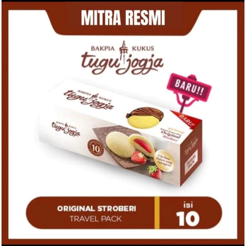 

BAKPIA KUKUS TUGU JOGJA ORIGINAL STRAWBERY TRAVEL SIZE ISI 10 PCS