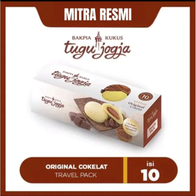 

BAKPIA KUKUS TUGU JOGJA ORIGINAL COKLAT TRAVEL PACK ISI 10 PCS