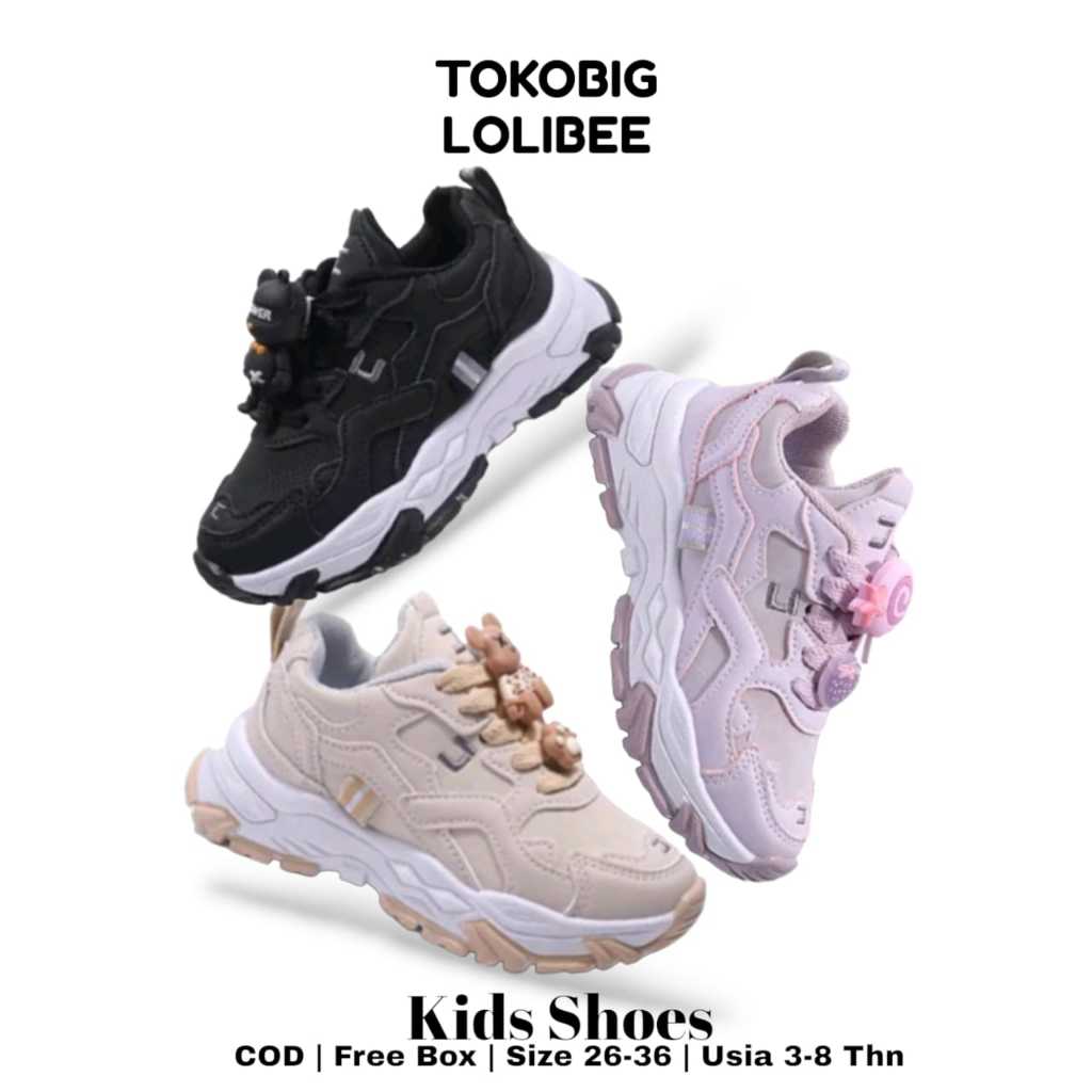 [Tokobig] Import Shoes Lolibee Sepatu Import Sepatu Fashion Anak Ukuran 26-36 Usia 3-9 Tahun