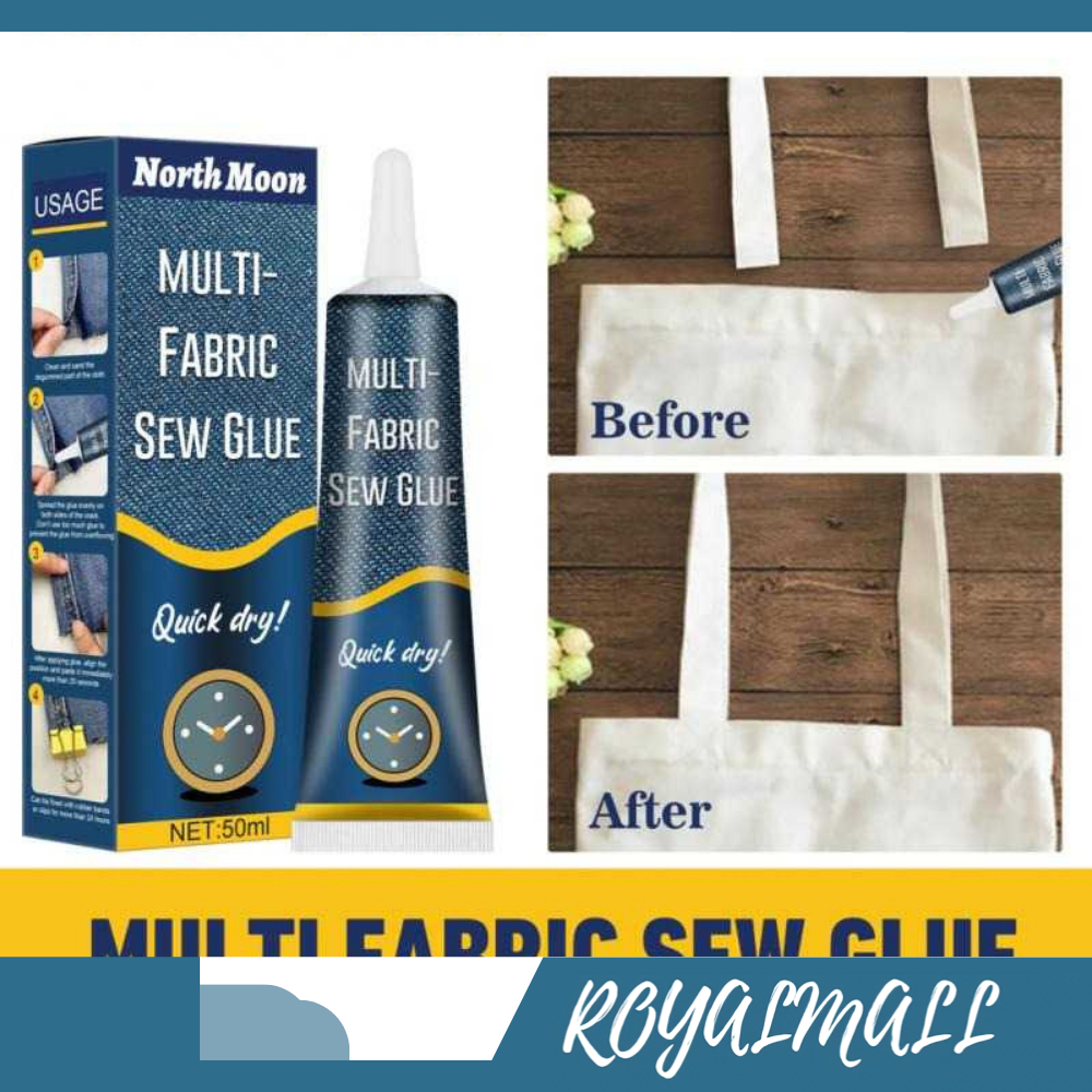 Cairan Liquid Lem Perekat Kain Kulit Sew Glue 50ml / Lem Kain Baju Jeans Sepatu Tas Parasut Astero F