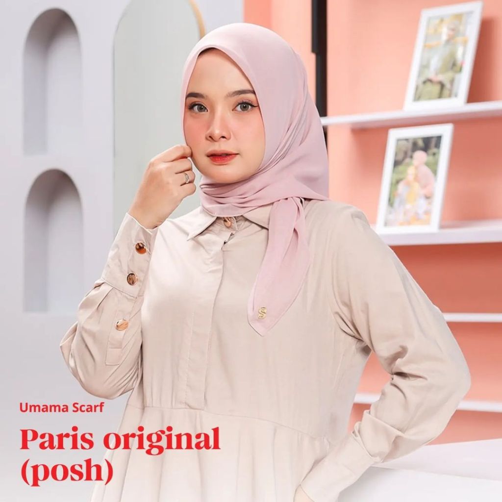 Umama Scarves - Kerudung Polos Jilbab Segi Empat Hijab Daily Premium Paris Original Posh