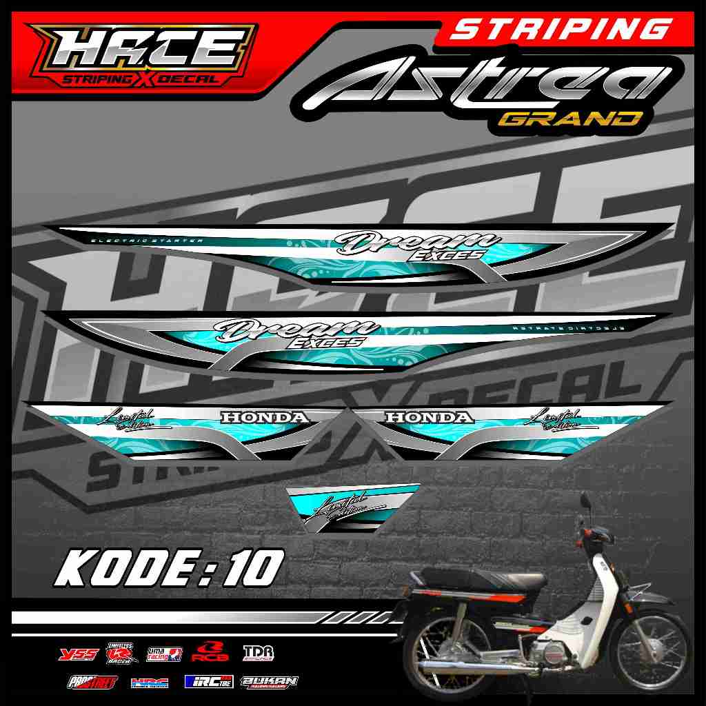 10 STICKER STRIPING ASTREA GRAND (DREAM) - STRIPING ASTREA GRAND (DREAM) PREMIUM 10