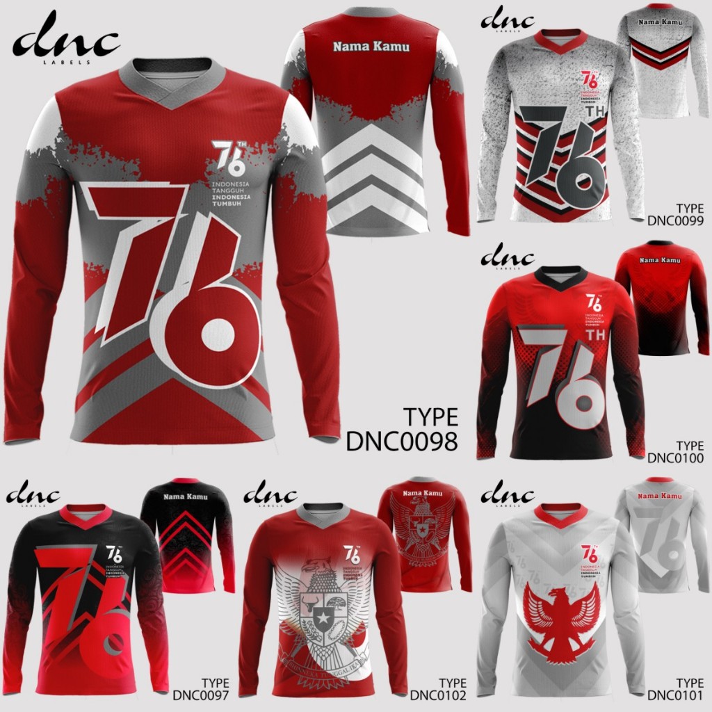 Kaos Jersey HUT RI 76 Dirgahayu Kemerdekaan Republik Indonesia Tahun 2021 Merdeka DNC0098