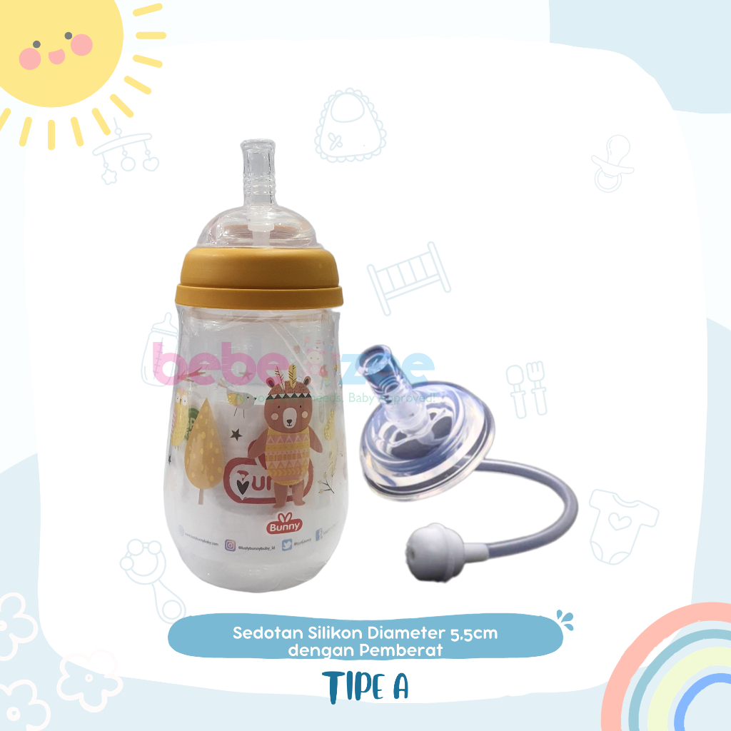 (hanya sedotan) Tipe A Sedotan Pipet Silikon Dengan Bandul Pemberat untuk Pengganti Dot Botol Susu W