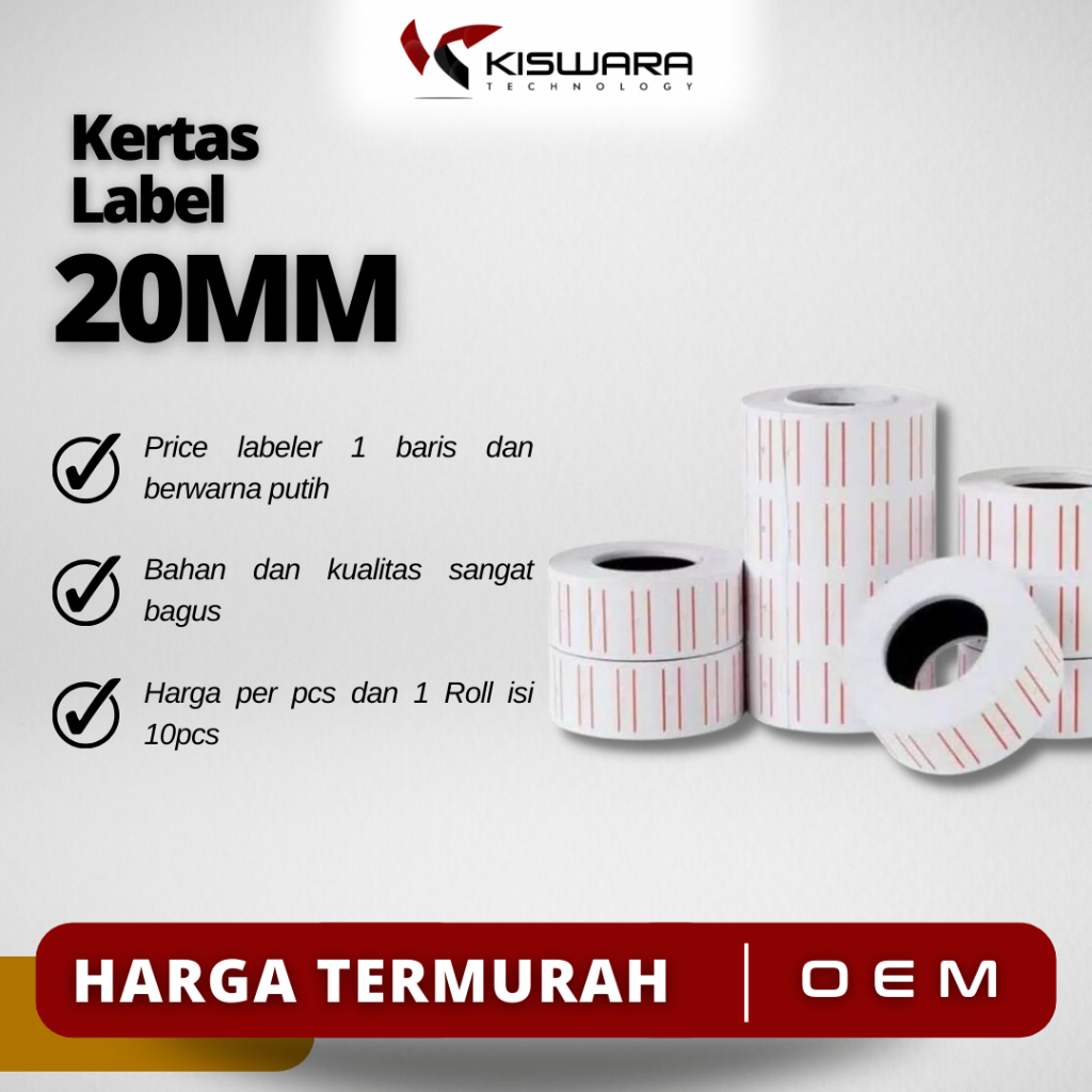 

Kertas Label Harga Price Labeler 20MM [1 Baris] Murah