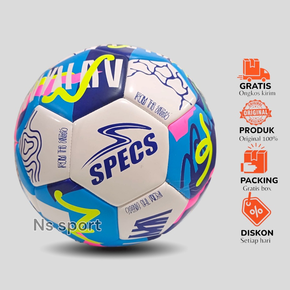 SPECS Bola size 4 futsal specs ori jahit dewasa empuk murah