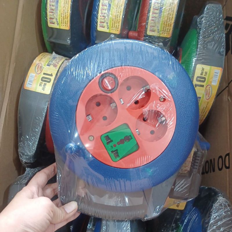 kabel roll cok roll 10meter tombol on off