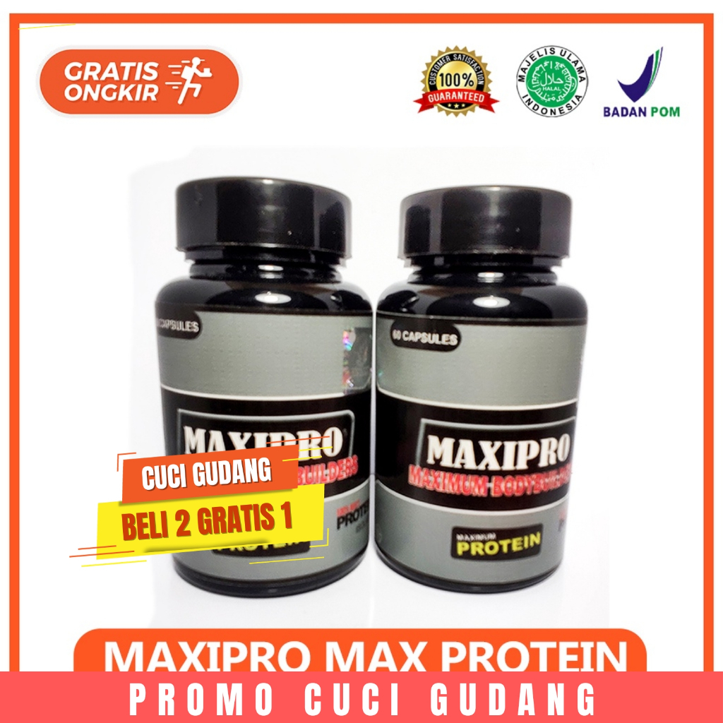 Kapsul Penambah Masa otot MAXIPRO Suplemen masa otot, lebih bagus dari pembesar otot badan pria onix