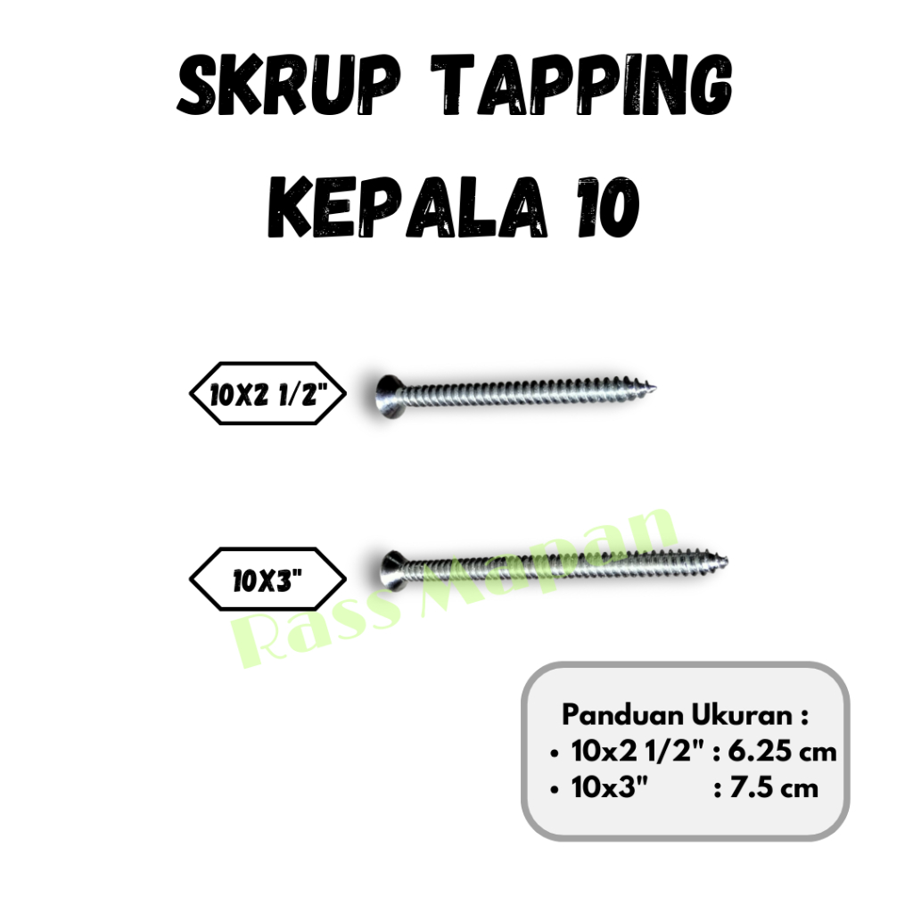 Skrup Sekrup Tapping Baut Mur Screw JF Kayu Mebel Olimpik 1 bungkus isi 100 pc
