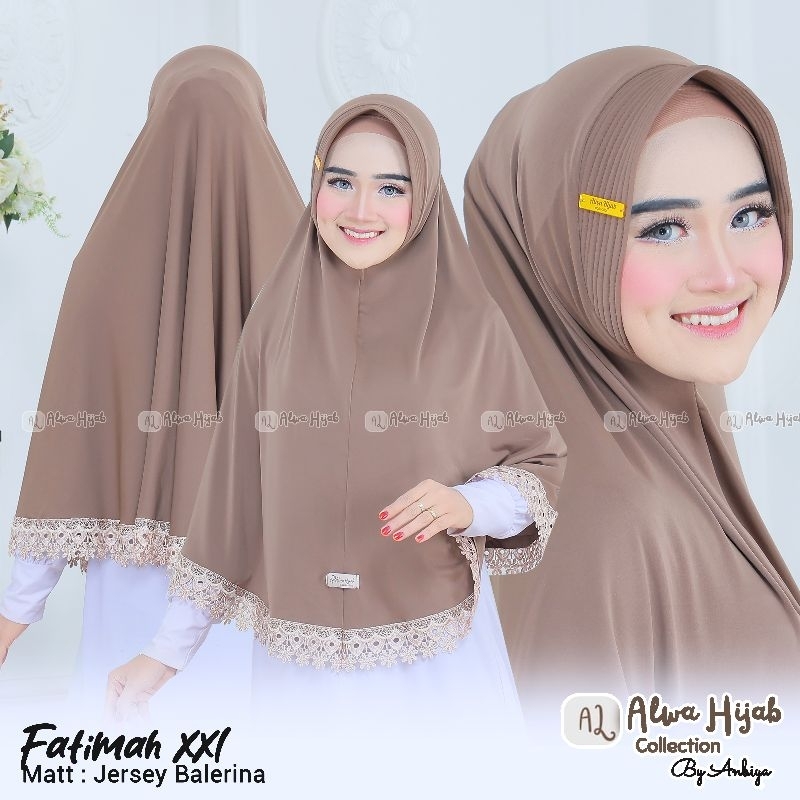 KHIMAR SYARI FATIMAH XXL HIJAB INSTAN RENDA ALWA HIJAB KERUDUNG JUMBO