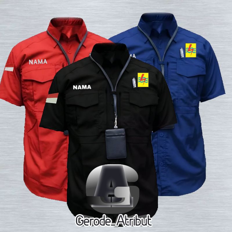kemeja mtek pln / baju kemeja pln / kemeja pln / seragam pln
