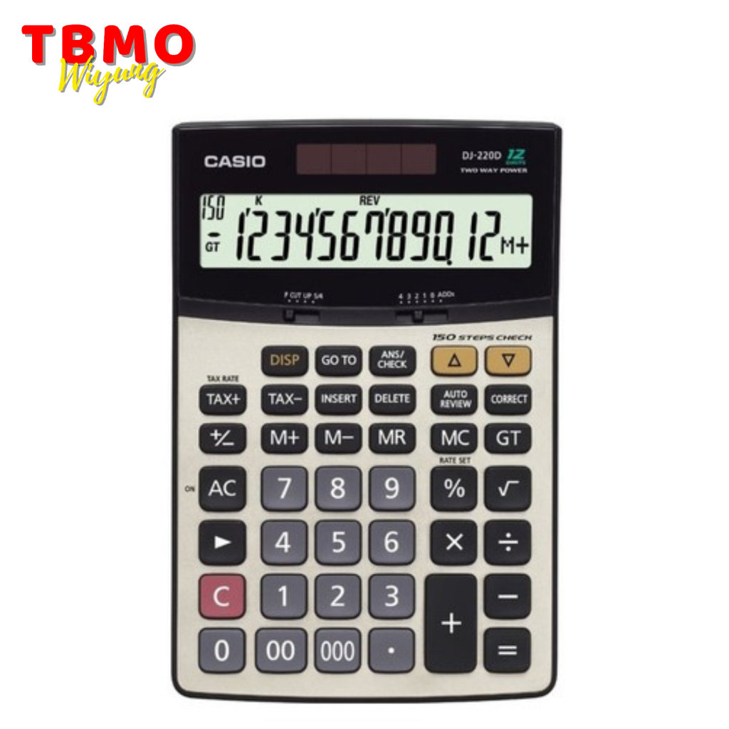 

ASIO KALKULATOR DJ-220DPLUS - Kalkulator Toko/Dagang - Fungsi Cek - 12 digit